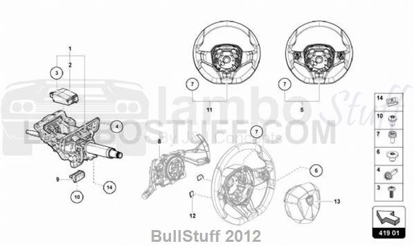 2016 Lamborghini AVENTADOR SV LP750-4 ROADSTER JAPAN STEERING SYSTEM (419.01.00)